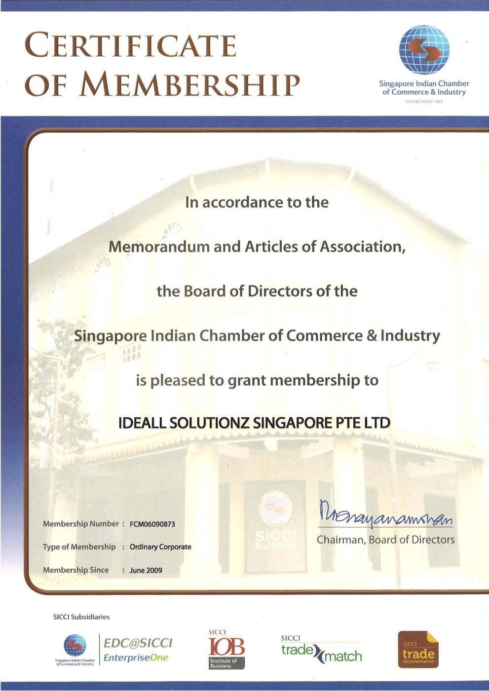 Indian Chamber Award