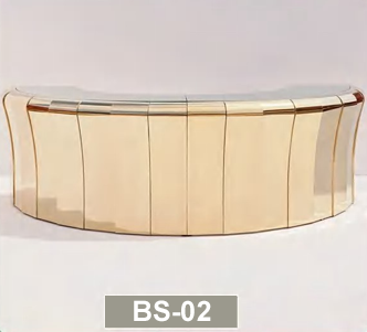 Curved Gold Bar Counter