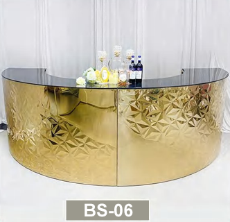 Solid Gold Curved Counter